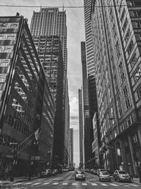 View of city street and buildings