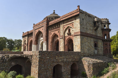 Low angle view of historical building against sky