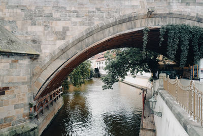 Arch bridge over canal