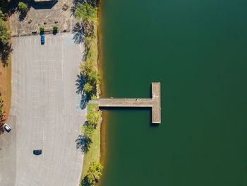 Built structure against trees