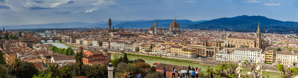 Panorama of the beautiful city of florence from michelangelo square