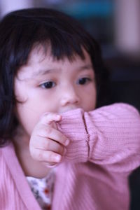 Portrait of cute baby girl