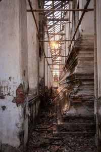 Interior of abandoned building