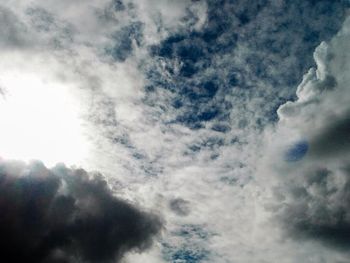 Low angle view of cloudy sky