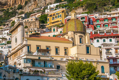 View of positano city on the costiera amalfitana, campania