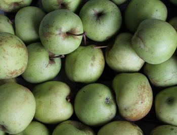 Full frame shot of apples for sale at market stall