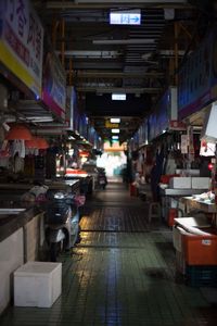 Illuminated market stall