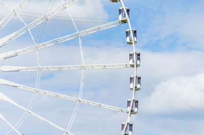 Detail of a giant ferris wheel against the sky