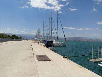 Boats in calm sea