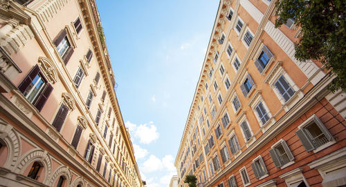 Low angle view of buildings in city