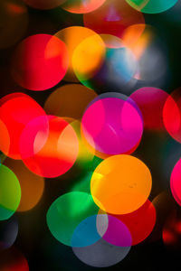 Close-up of multi colored lights