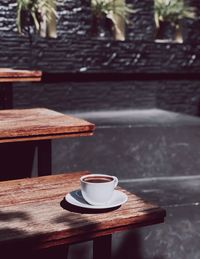 Close-up of coffee on table