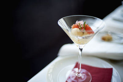 Close-up of ice cream in glass