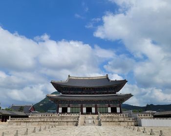 Low angle view of building against sky