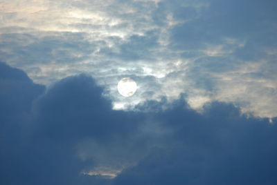 Low angle view of moon in sky