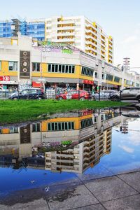 Reflection of buildings in canal