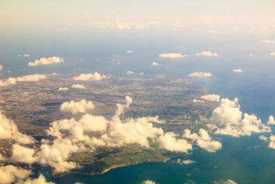 Aerial view of cloudscape