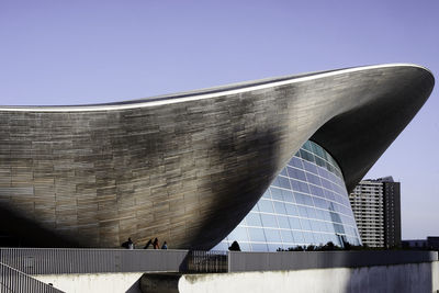 Low angle view of modern building against sky