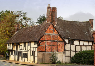 Exterior of old building against sky