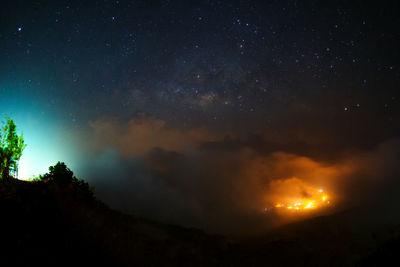 Low angle view of sky at night