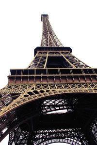 Low angle view of eiffel tower