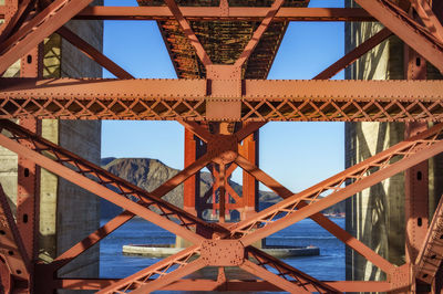 Low angle view of bridge against sky