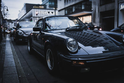 Cars on city street