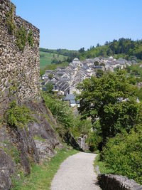 Scenic view of landscape against clear sky