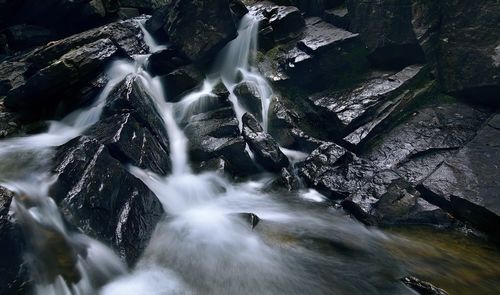 Scenic view of waterfall