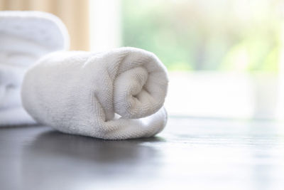 Close-up of a relaxed on table at home