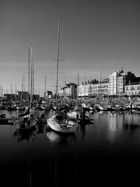 Boats in harbor