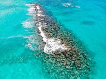 High angle view of sea