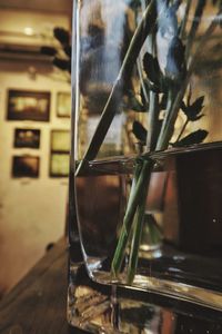 Close-up of water in glass