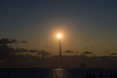 Scenic view of rocket launch at cape canaveral kennedy space center 