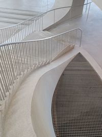 High angle view of staircase