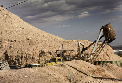 Construction vehicle at site