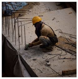 Man working on floor