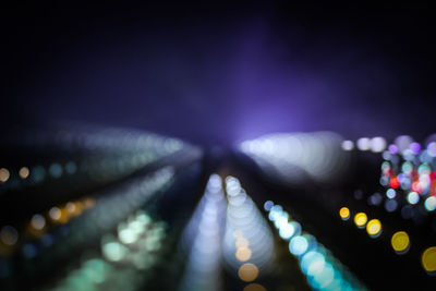 Defocused image of illuminated lights