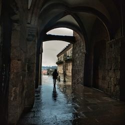 Arch bridge seen through archway