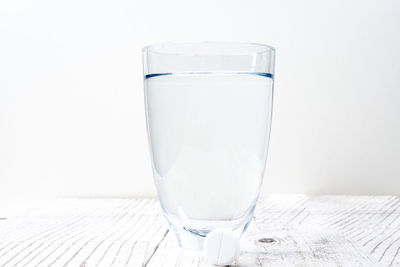 Close-up of drink in glass on table