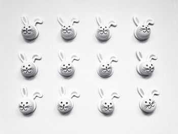 Close-up of objects over white background