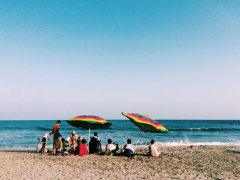 People enjoying at beach