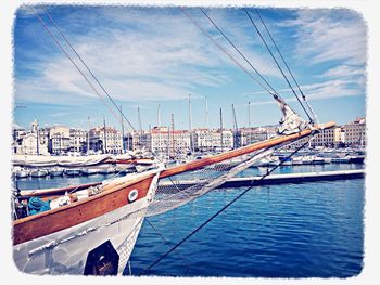Bridge over river against clear sky