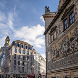 Low angle view of historical building against sky