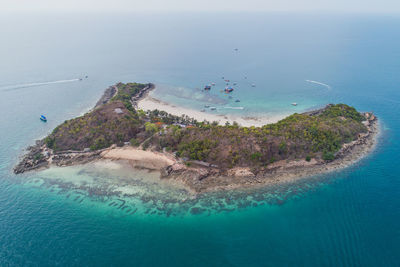 High angle view of sea shore