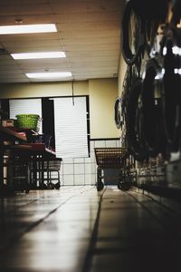 Chairs in illuminated room