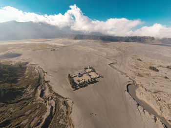 Aerial view of desert