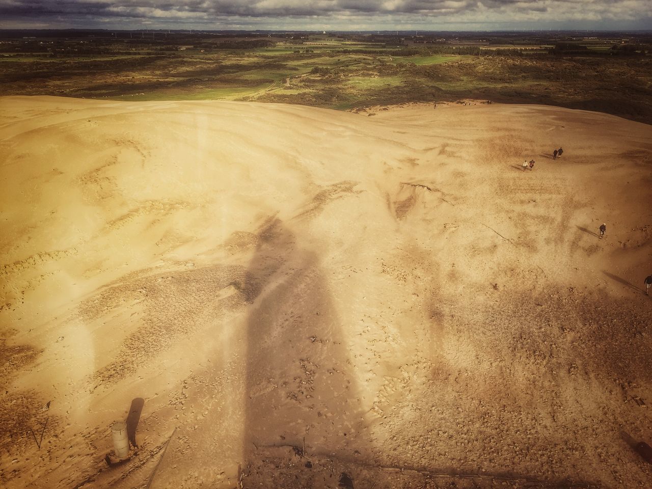 HIGH ANGLE VIEW OF SAND DUNES