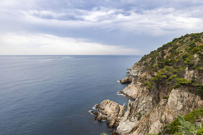 Landscape of costa brava shore, catalonia, spain