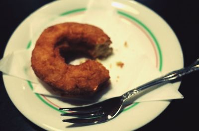 Close-up of served food in plate